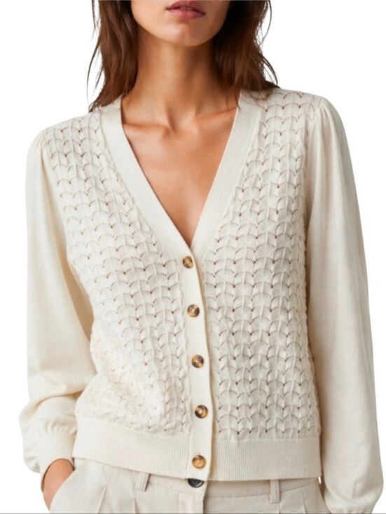 Jason Wu Sweaters - J Jason Wu Pointelle Sweater Cardigan
